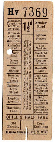 Bus tram ticket - tram, ticket: