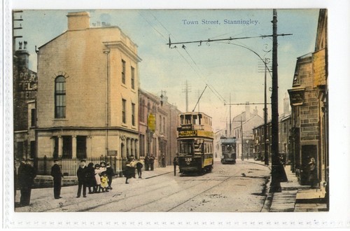Trams town street - trams,