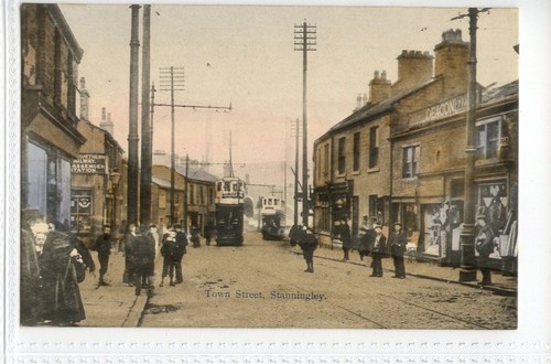 Trams town street - trams, on
