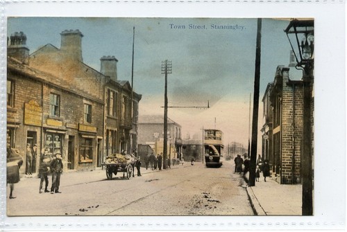 Tram town street - tram,