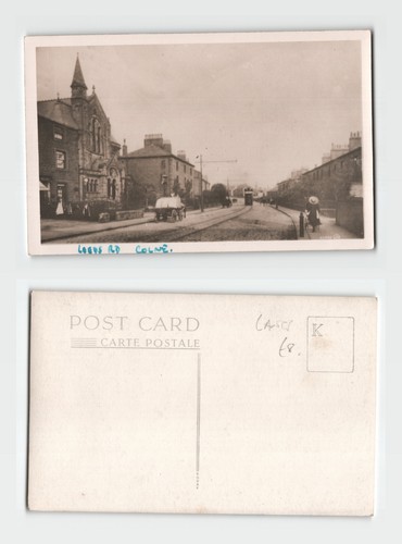 Rppc postcard leeds rd colne - -,